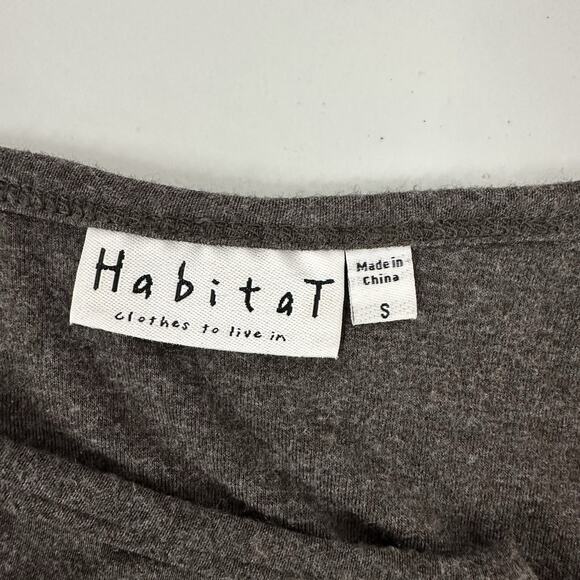 Habitat‎ Shirt Womens Small Gray Boxy Artisan Casual Tunic Relaxed Minimalist - Picture 6 of 11